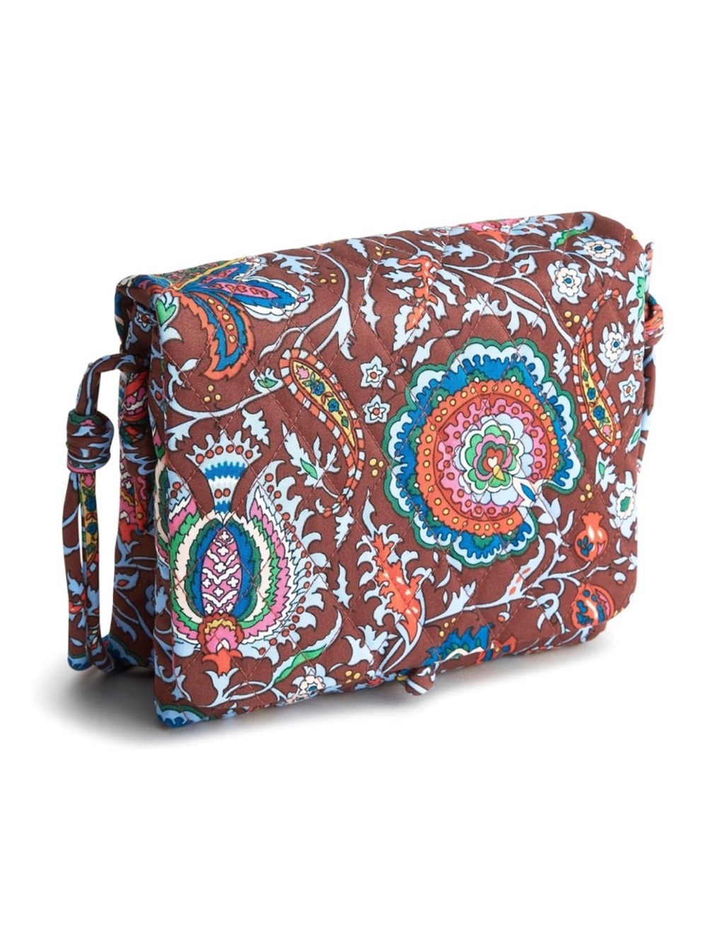New Vera Bradley Floral Patterned Brown Hipster Crossbody Bag
